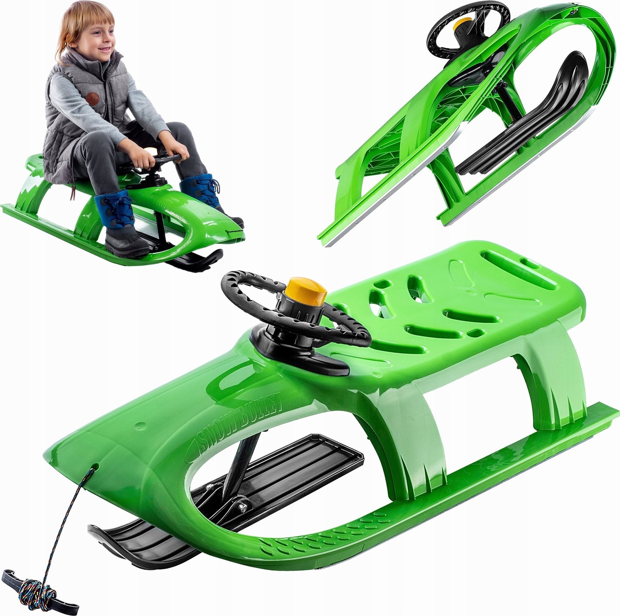 Kadax Sanki Plastikowe Z Kierownicą Sterowane Ślizg