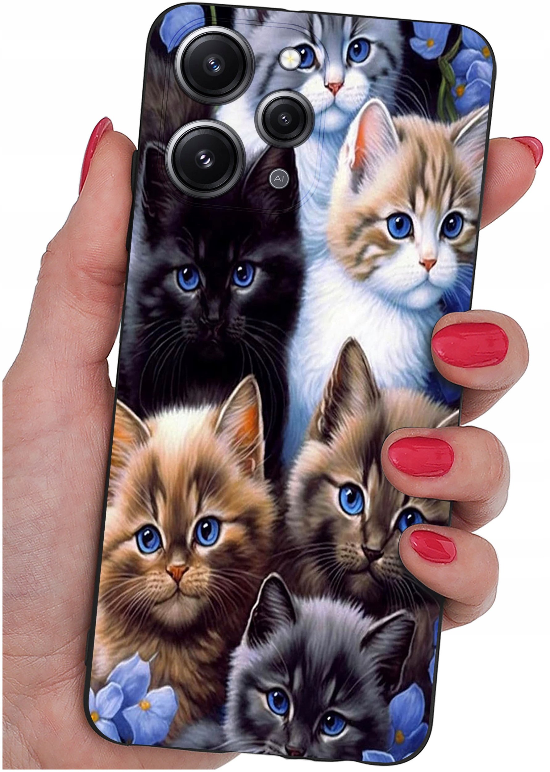 krainaGSM Etui do Xiaomi Redmi 12 4G WZORY SILIKONOWE MATT CASE + SZKŁO 9H