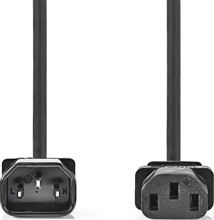 Nedis CEGL10500BK50 kabel zasilające Czarny 5 m IEC C14 IEC 320