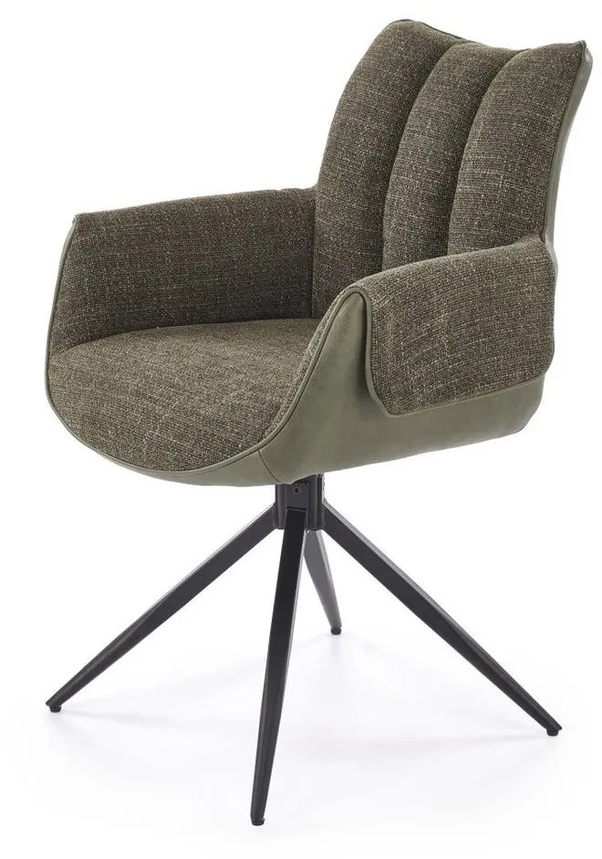 Krzesło tapicerowane K579 zielone obracane HALMAR