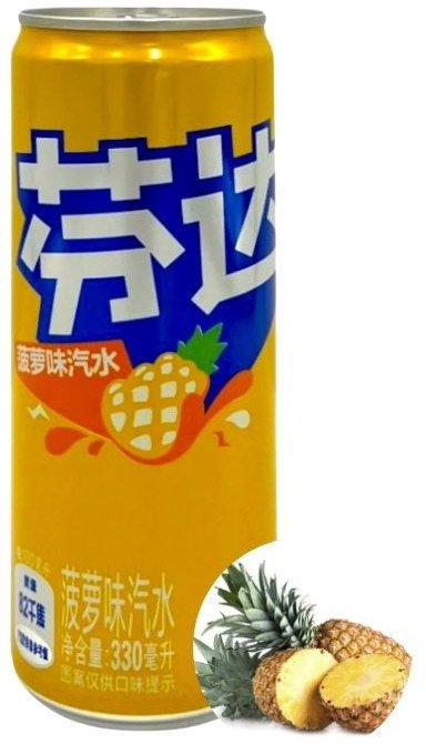 Fanta z Chin Pineapple ananasowym azjatycka napój gazowany w puszce 330ml