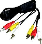 Kabel PremiumCord RCA (Cinch) x3 - RCA (Cinch) x3 2m czarny (kjackcmm3-2)