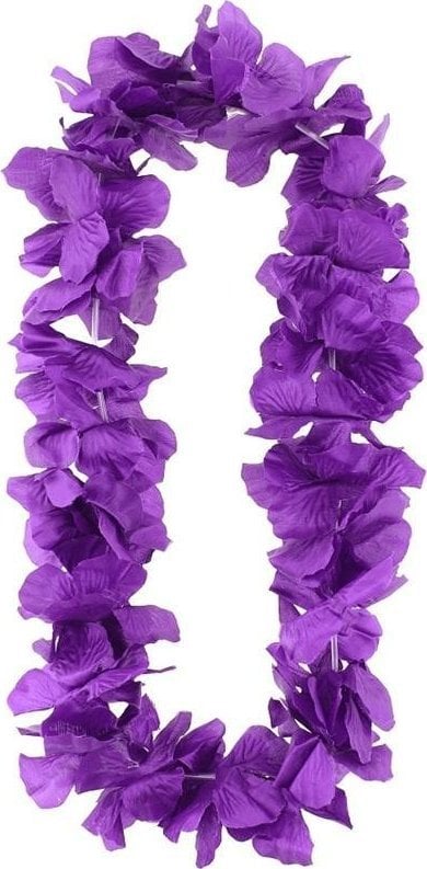 Naszyjnik hawajski satynowy fioletowy