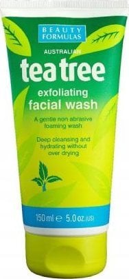 Beauty Formulas Tea Tree Żel złuszczający do mycia twarzy 150ml