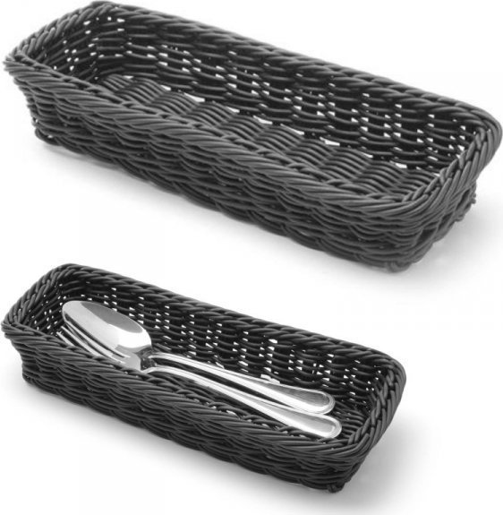 Hendi Koszyk na sztućce widelce noże łyżki czarny 270x100x45 mm - Hendi 426098