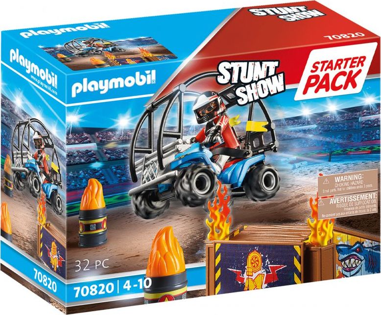 Playmobil Pokaz Kaskaderski z Quadem i Płonącą Rampą (70820)