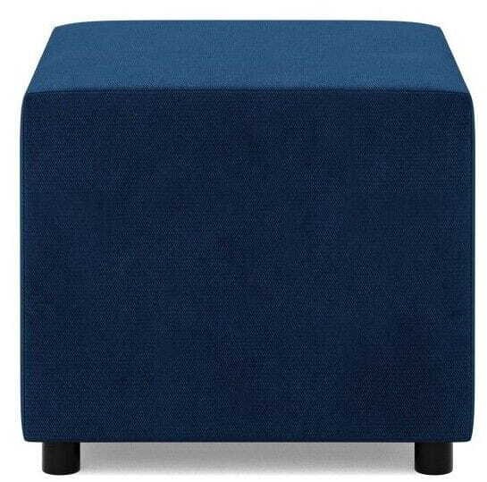 Pufa do siedzenia, BLOM, velvet, 51x51x40 cm, granatowy