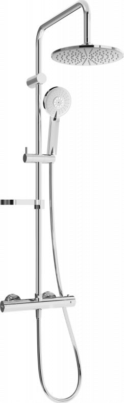 Zestaw prysznicowy Mexen Mexen KX40 zestaw prysznicowy natynkowy z deszczownicą i baterią termostatyczną, chrom - 771504091-00