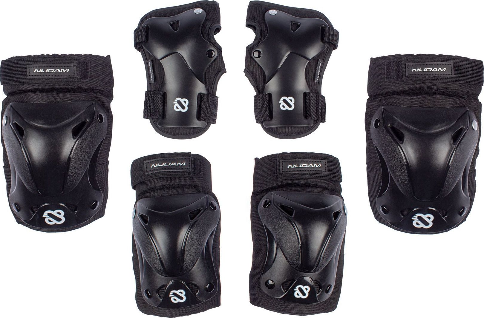 Nijdam Ochraniacze na kolana rolki dla dorosłych Nijdam 3w1 M