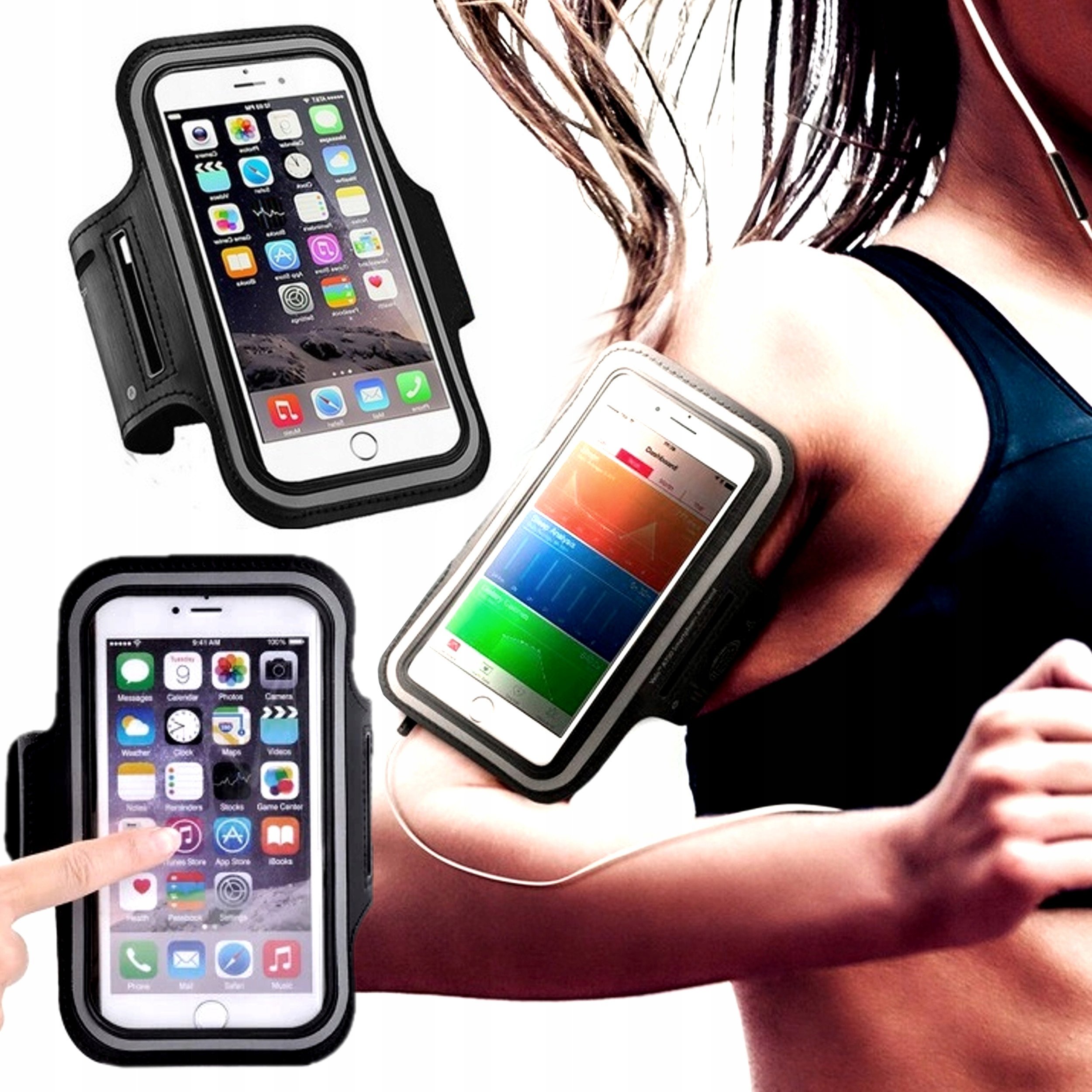 Hello Case ETUI OPASKA POKROWIEC CASE NA RAMIĘ DO BIEGANIA TELEFON CZARNY 6,0 CALA