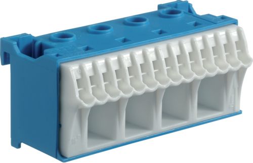Hager Blok samozacisków 63A QC niebieski 18 przyłączy 33 x 75 x 34mm (KN18N)