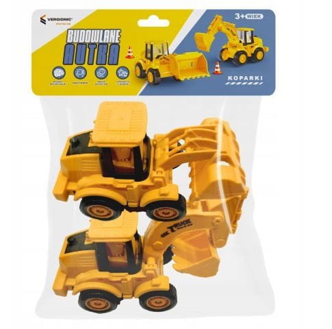 Zabawkowa koparka spychacz zabawka komplet 2 szt