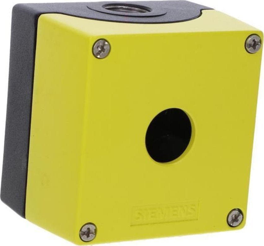 Siemens Obudowa sterownicza do aparatów 22mm metal żółta 1 punkt sterowniczy bez wyposażenia 3SU1851-0AA00-0AA2