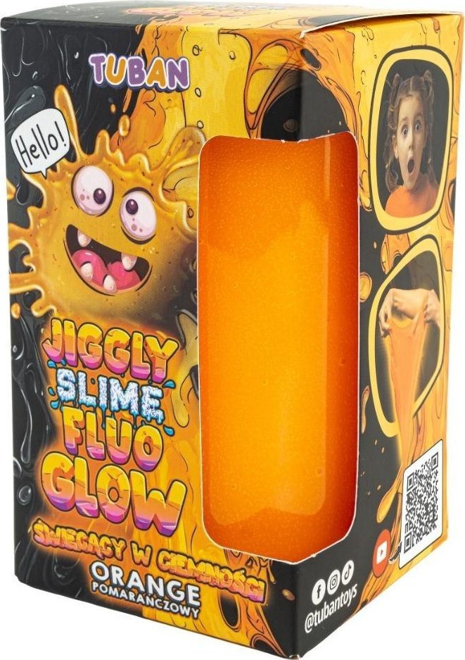 Jiggly Slime Fluo Glow pomarańczowy