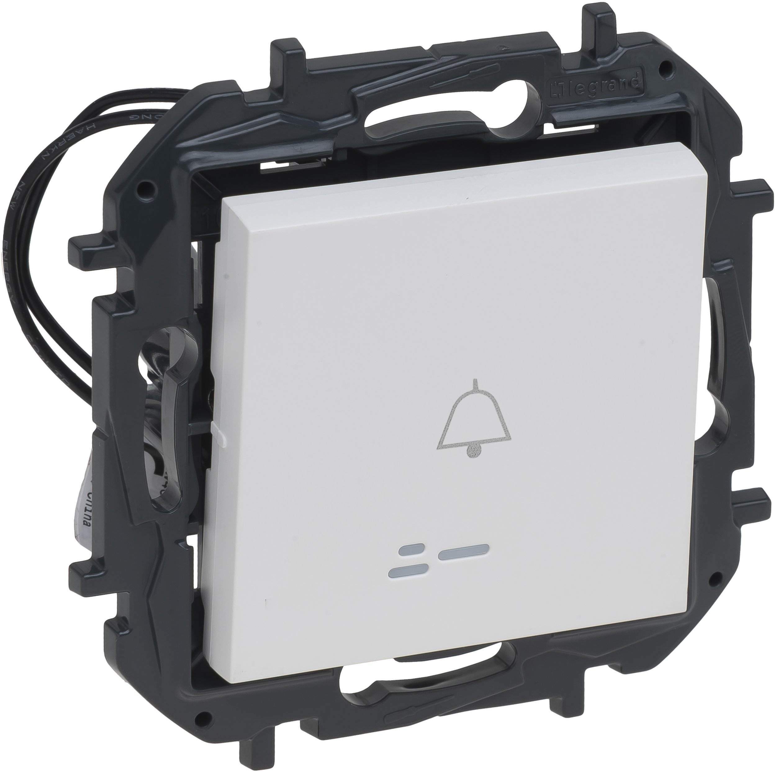 Legrand Niloe Step Przycisk pojedynczy 6A podświetlony kolor biały 863110B