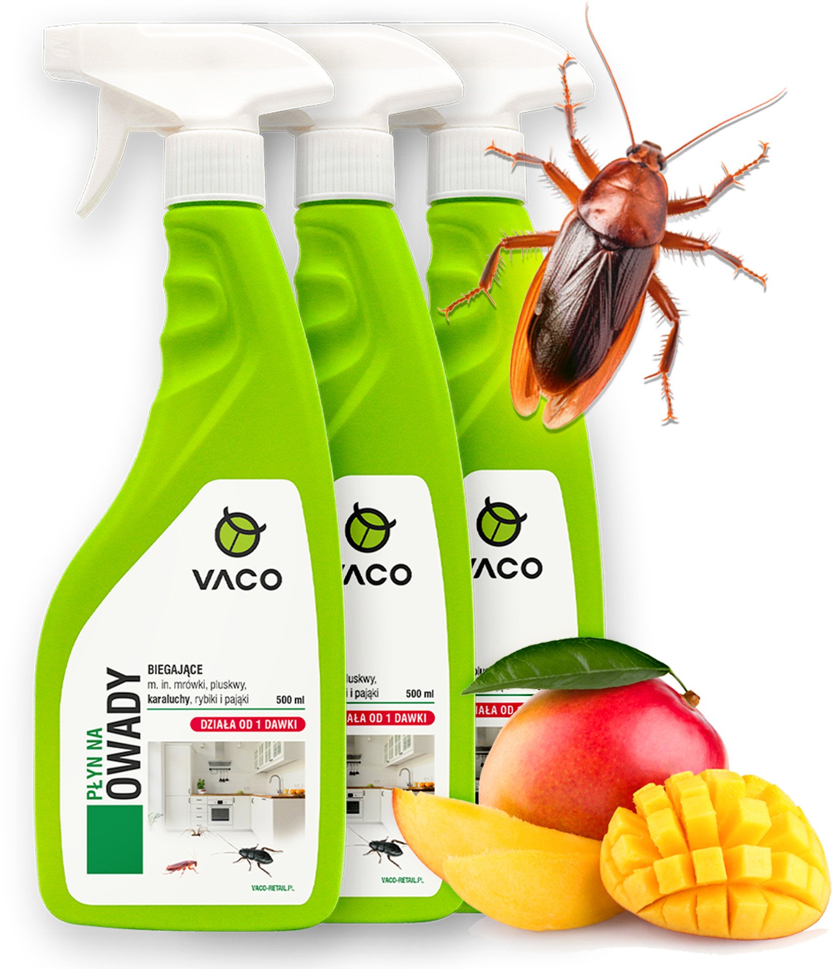 3x VACO Płyn na Karaluchy i Prusaki - 500 ml