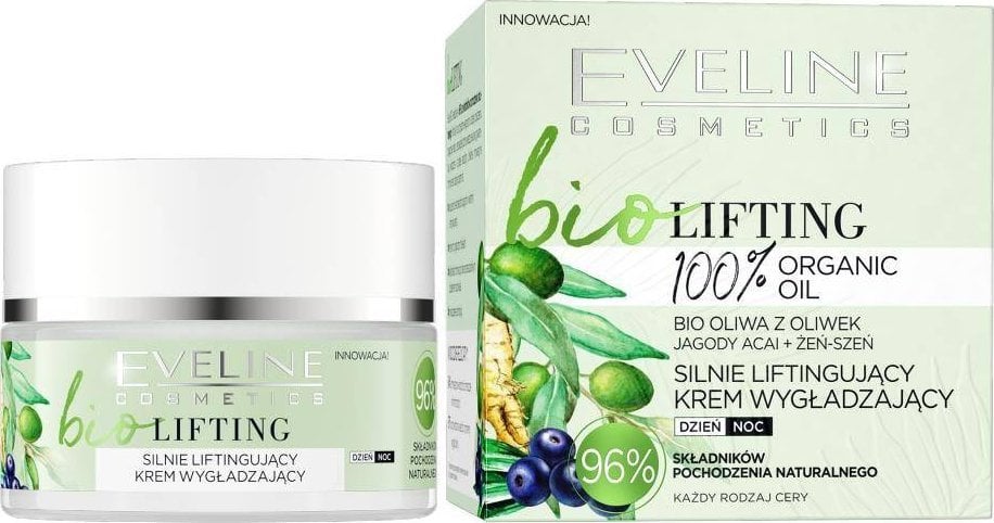 Eveline Cosmetics Bio lifting silnie liftingujący krem wygładzający na dzień i noc 50ml