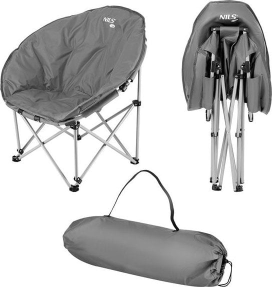 Nils Extreme NC3070 Składane krzesło kempingowe, szare