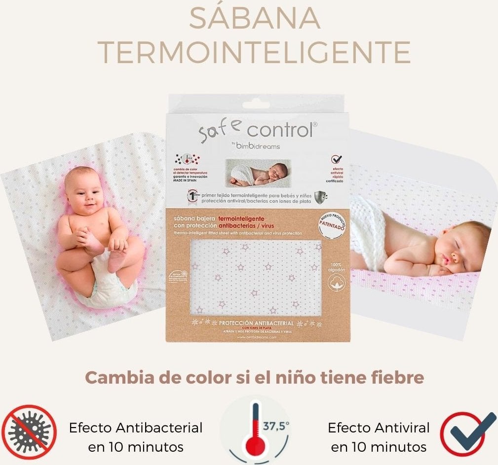 Bimbidreams Bimbidreams-Termointeligente Prześcierad o z gumką 60x120 nieprzemakalne