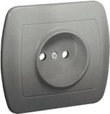 Kontakt-Simon Gniazdo pojedyncze Simon Akord bez uziemienia 16A aluminium (AG1e/26)