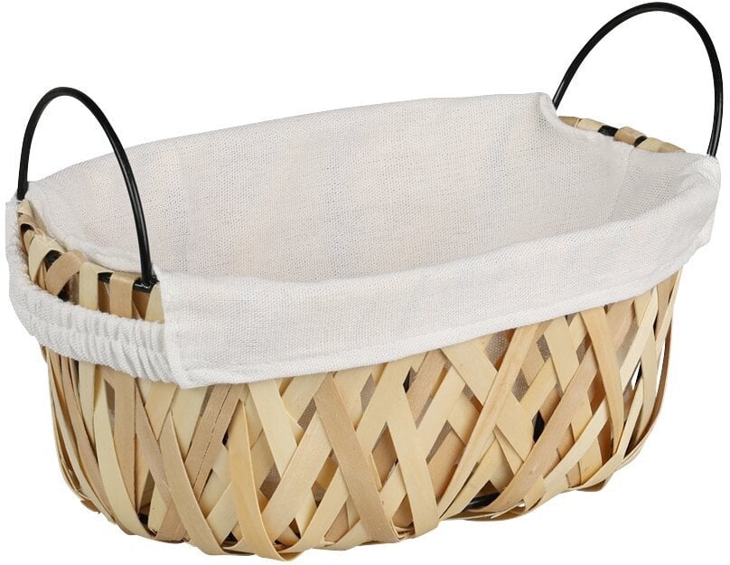 Koszyk na pieczywo z drewniana plecionką, 25 x 17 cm