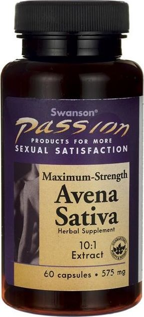 Swanson Swanson - Avena Sativa Ekstrakt, 575mg, Maksymalna Moc, 60 kapsułek