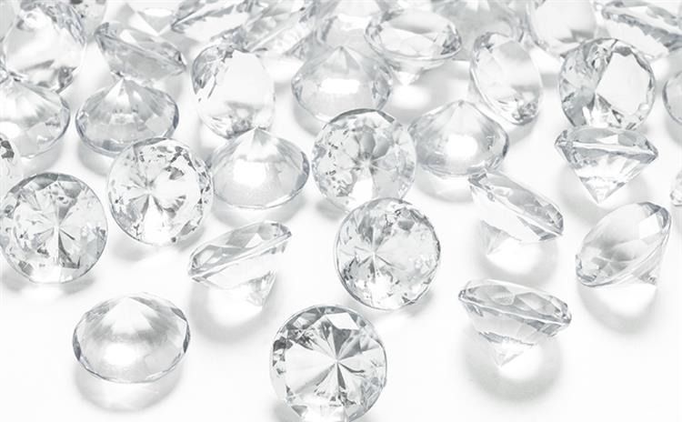 Party Deco Konfetti diamenciki, bezbarwne, 20 mm, 10 szt. uniwersalny