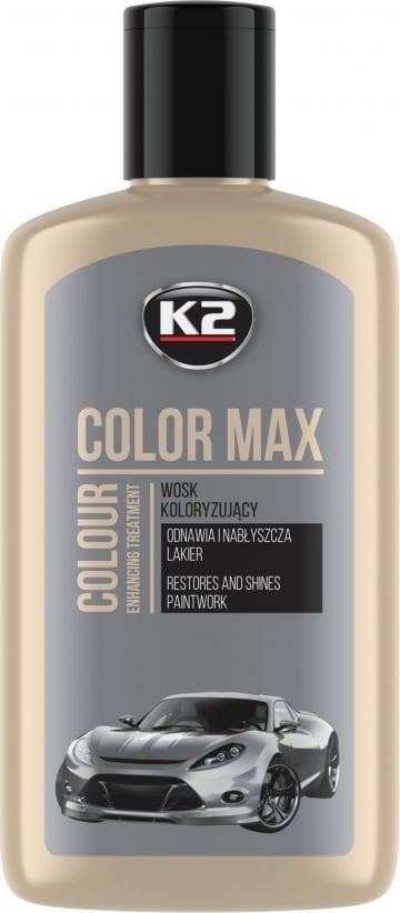 K2 K2 WOSK KOLORYZUJĄCY, NABŁYSZCZA I CHRONI. COLOR MAX 250 SREBRNY 250ML