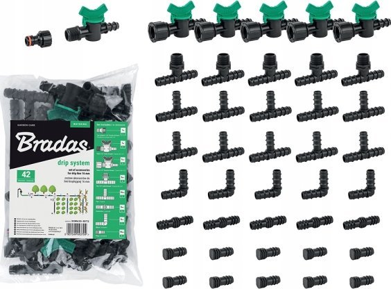 Redcliffs ZESTAW AKCESORIÓW DO LINII KROPLUJĄCEJ 16mm /42szt.