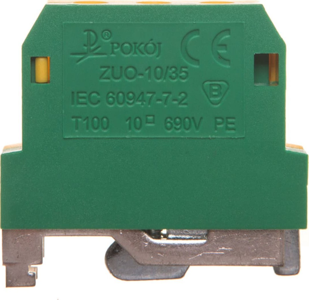 Ergom Złączka szynowa ochronna 10mm2 żółto-zielona ZUO 10/35 R33RA-01020100423