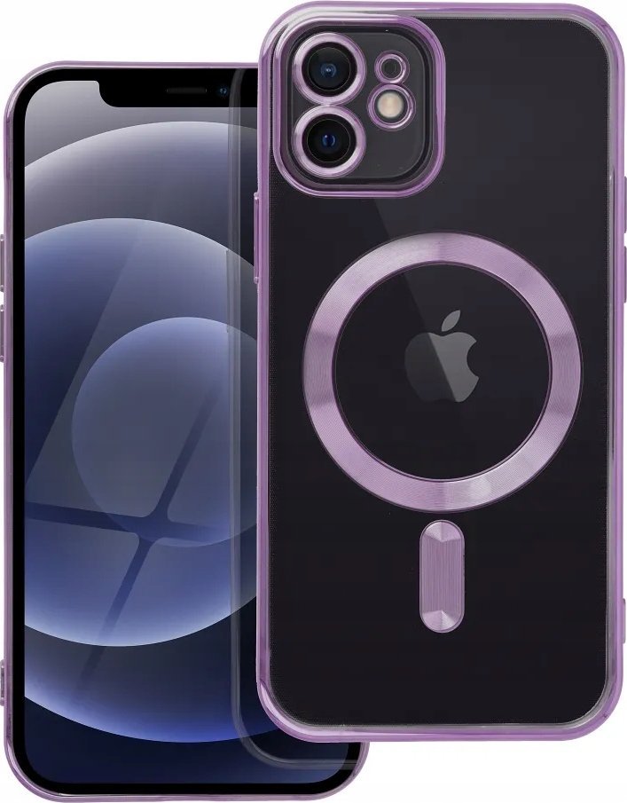 OEM Futerał ELECTRO MAG COVER kompatybilny z MagSafe do IPHONE 12 fioletowy