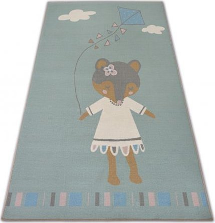 Dywany Łuszczów DYWAN dla dzieci LOKO Myszka zieleń antypoślizgowy, 160x220 cm