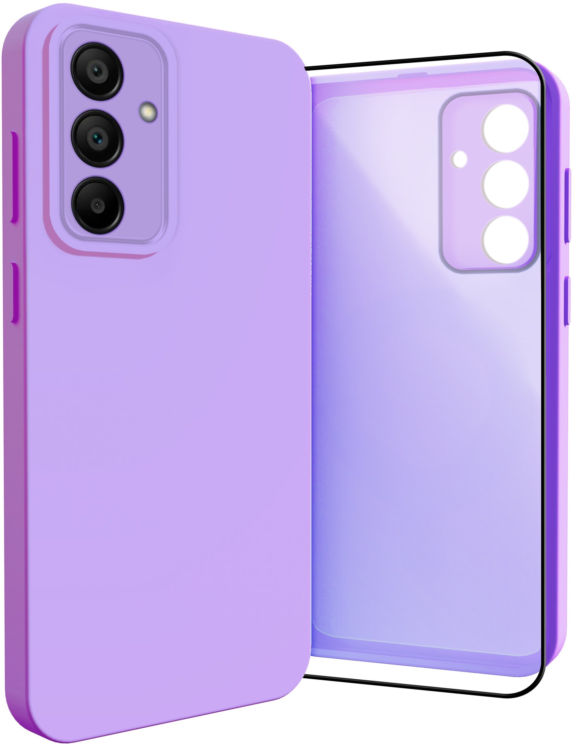 Etui do Samsung Galaxy A05s (Silikonowe, Osłona Kamery, Fioletowe) Szkło