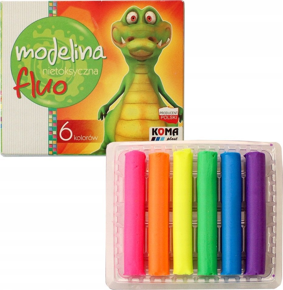 Teka Modelina fluo 6 kolorów