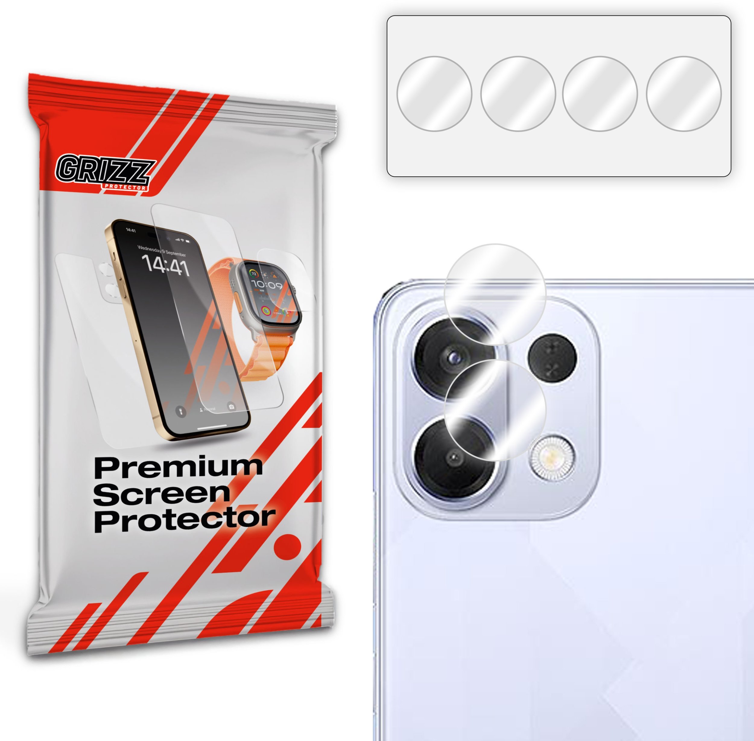 Szkło na aparat GrizzGlass HybridGlass Camera do Oppo K13