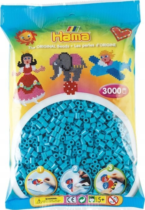 Revell Hama midi perler 3000stk azur blå