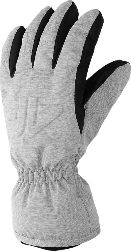 4f Rękawice narciarskie damskie 4F FNK F099 zimny jasny szary melanż 4FAW23AFGLF099 27M XL