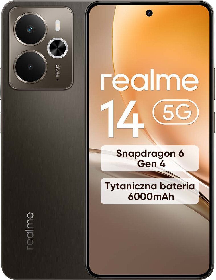 Smartfon Realme 14 5G 8/256GB Brązowy (631011005351)