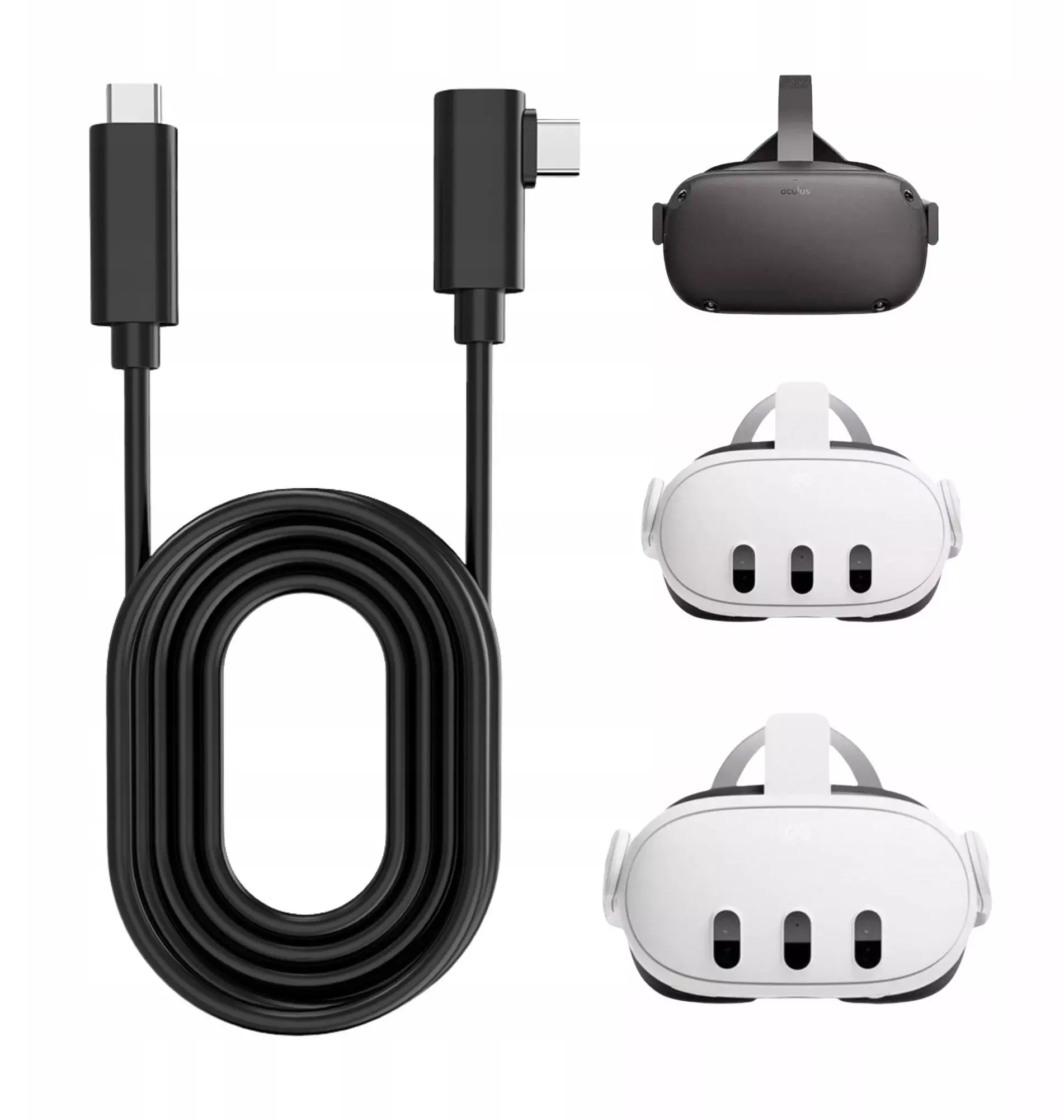 Kabel kątowy przewód 5M USB-C - USB-C do Okularów gogli VR Oculus Quest 3 2