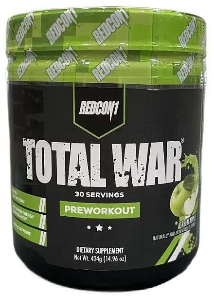 Redcon1 - Odżywka Przedtreningowa Total War, Zielone Jabłko, Proszek, 424g