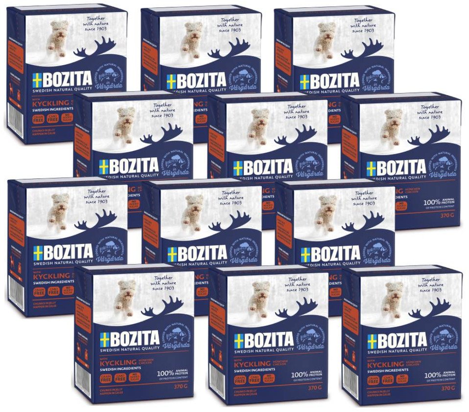 BOZITA Dog Junior:delikatny kurczak w galarecie 12x370g