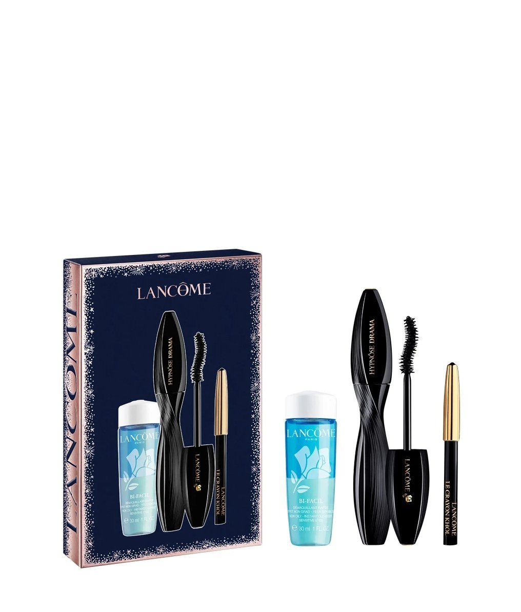 Lancome Hypnose Drama Płyn Do Demakijażu Bi-Facial 30Ml + Kredka Do Oczu Le Crayon Kohl 01 Noir + Tusz Do Rzęs Hypnose Drama 01