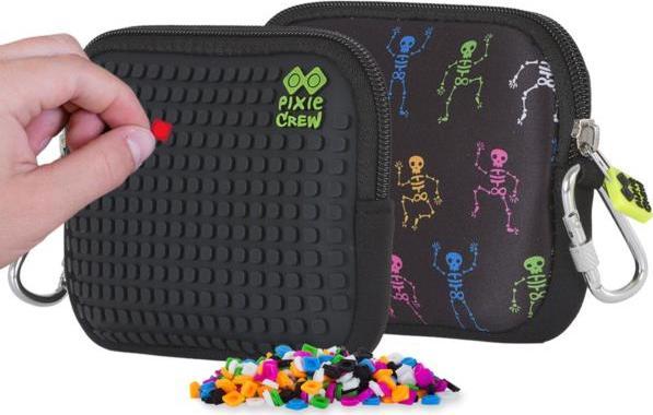 PIXIE Saszetka na Suwak, Kosmetyczka, PIXIE CREW, Szkielety, Czarny Panel