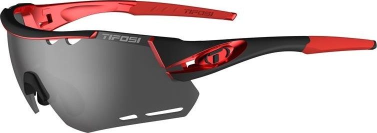 TIFOSI Okulary TIFOSI ALLIANT black red (3szkła Smoke 15,4% transmisja światła, AC Red, Clear) (NEW)