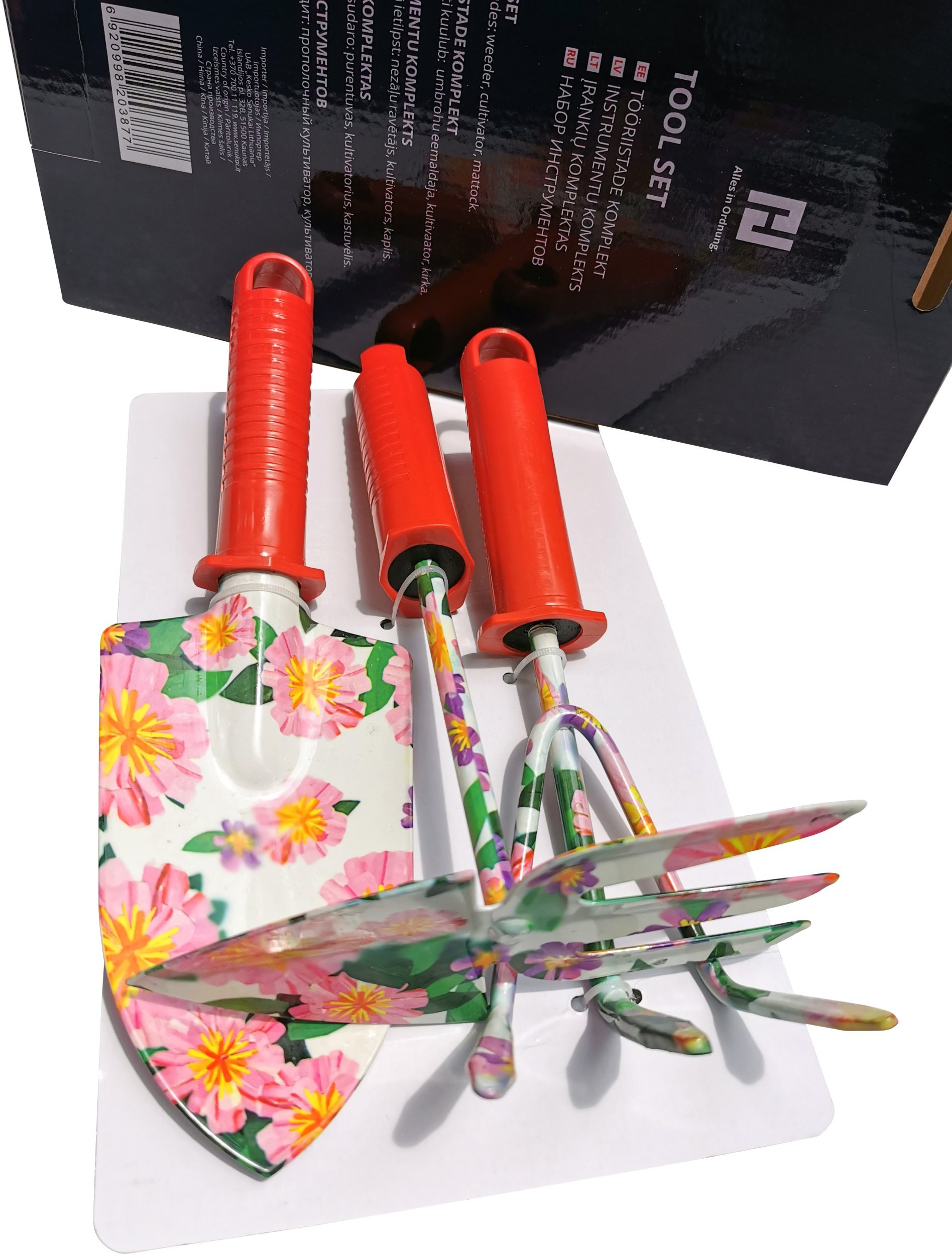 GARDEN TOOL SET 3PC ORNAMENT