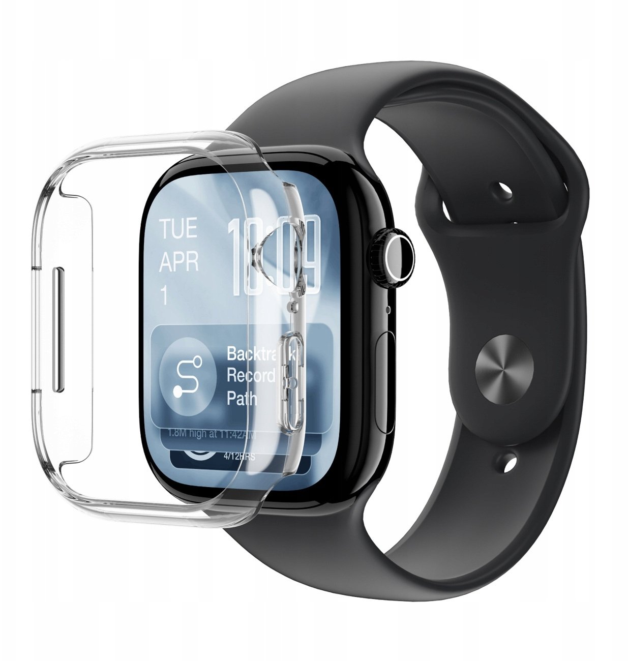 Amazingthing Etui ochronne Minimal na Apple Watch Series 11 46mm - przezroczysty