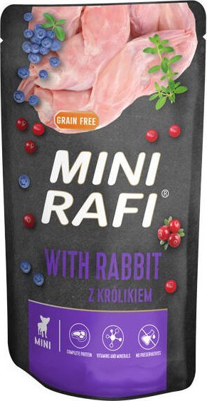 Mokra karma dla psa Mini Rafi z królikiem 150 g