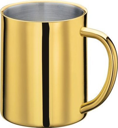 Cilio Kubek o podwójnych ściankach, stal nierdzewna, 0,26 l, kolor złoty Steel Oro / Cilio