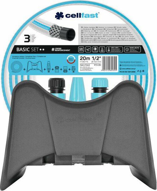 Cellfast C.WĄŻ OGR. 1/2" 20m + WIESZAK, ZESTAW ZR C10-450