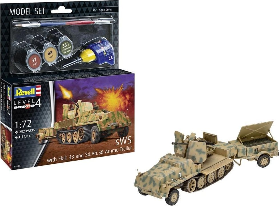 Model Set SWS Flak 43 & Sd.Ah 58 Ammo Trailer